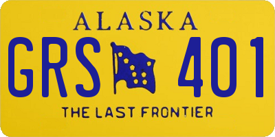 AK license plate GRS401