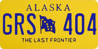 AK license plate GRS404