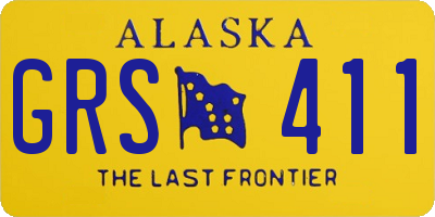 AK license plate GRS411