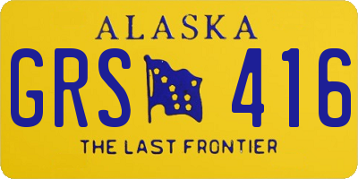 AK license plate GRS416