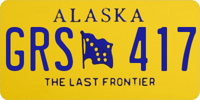 AK license plate GRS417