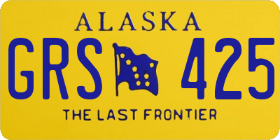 AK license plate GRS425