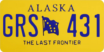 AK license plate GRS431