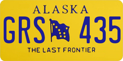 AK license plate GRS435