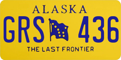 AK license plate GRS436