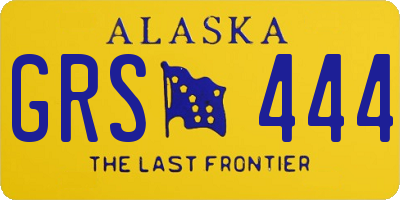 AK license plate GRS444