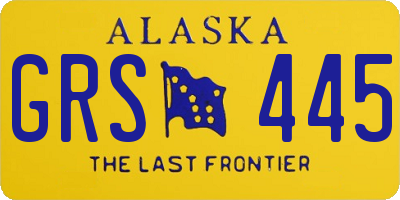 AK license plate GRS445