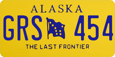 AK license plate GRS454