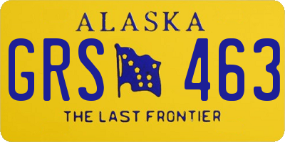 AK license plate GRS463