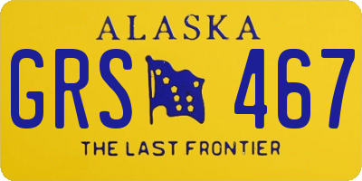 AK license plate GRS467