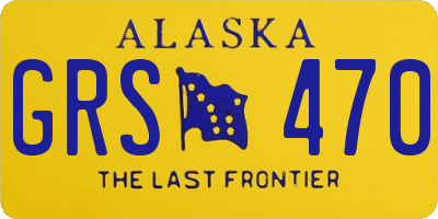 AK license plate GRS470