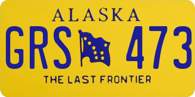 AK license plate GRS473