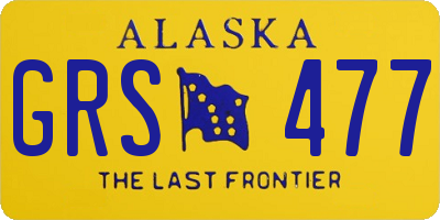 AK license plate GRS477