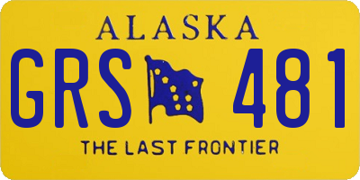AK license plate GRS481