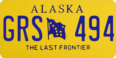 AK license plate GRS494