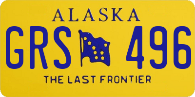 AK license plate GRS496