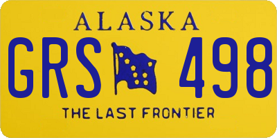 AK license plate GRS498