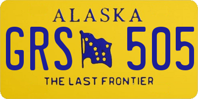 AK license plate GRS505