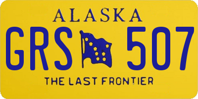 AK license plate GRS507