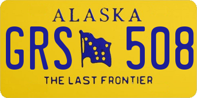 AK license plate GRS508