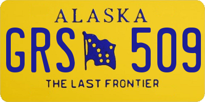 AK license plate GRS509