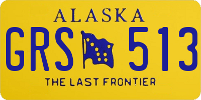 AK license plate GRS513
