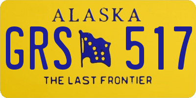 AK license plate GRS517