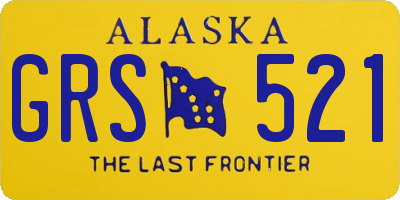 AK license plate GRS521