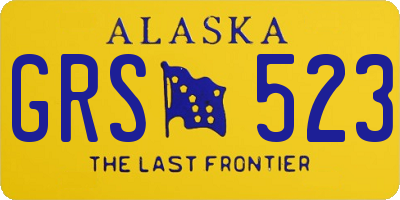 AK license plate GRS523