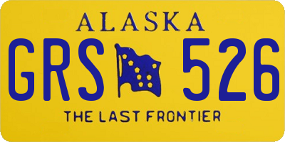 AK license plate GRS526