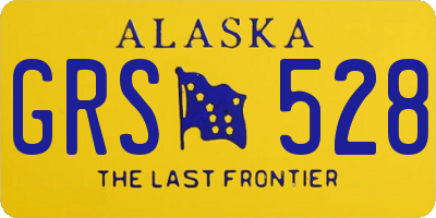 AK license plate GRS528