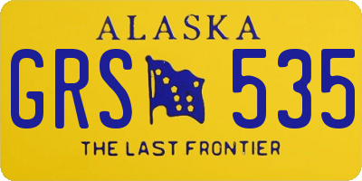 AK license plate GRS535