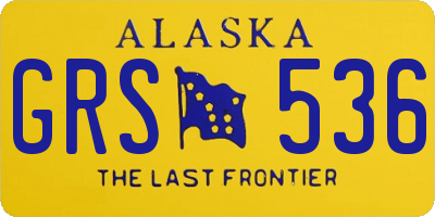 AK license plate GRS536