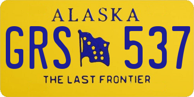 AK license plate GRS537