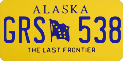 AK license plate GRS538