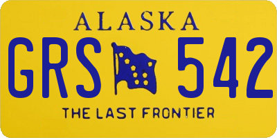 AK license plate GRS542