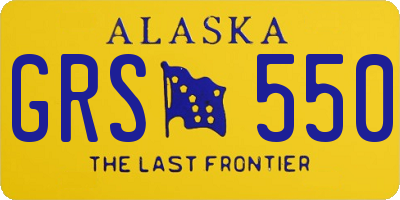 AK license plate GRS550