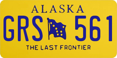 AK license plate GRS561