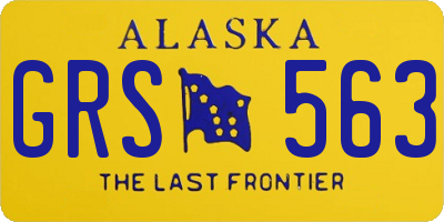 AK license plate GRS563