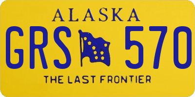 AK license plate GRS570
