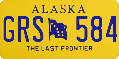 AK license plate GRS584