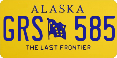 AK license plate GRS585