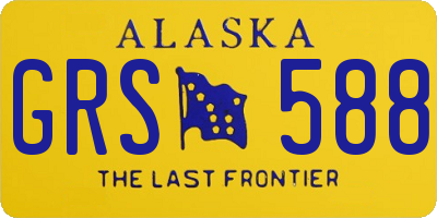 AK license plate GRS588