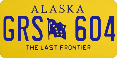 AK license plate GRS604