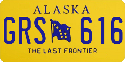 AK license plate GRS616