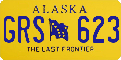 AK license plate GRS623