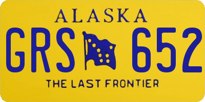AK license plate GRS652