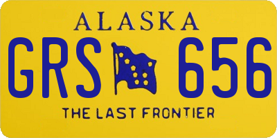 AK license plate GRS656