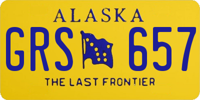 AK license plate GRS657