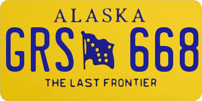 AK license plate GRS668